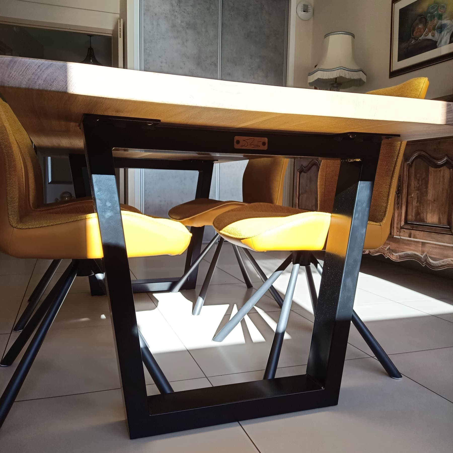 Piètement de table métallique artisanal sur mesure